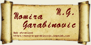 Momira Garabinović vizit kartica